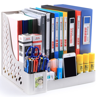 桌面办公新选择 皮革书立式多层文件架，打造高效整洁的办公空间